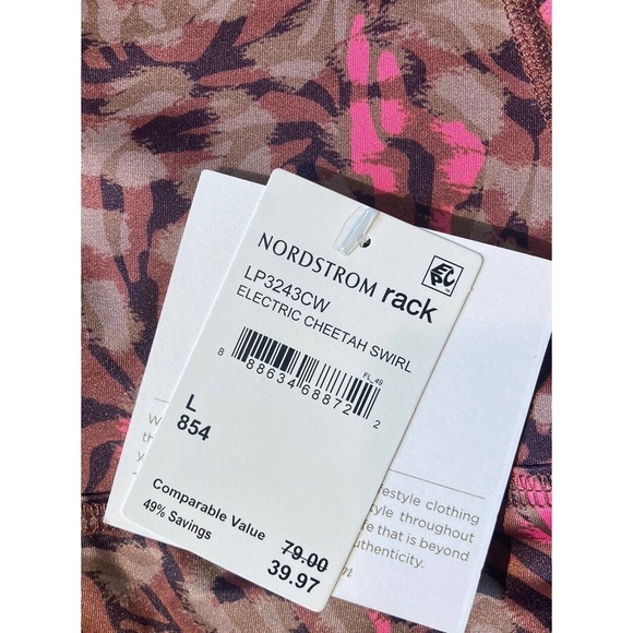 NWT Beyond Yoga Electric Cheetah Swirl Leggings Size Large Women’s Pink MSRP $79 - Picture 4 of 11